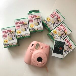FujiFilm Insta 8 Camera With 6 Boxes of Instant Film